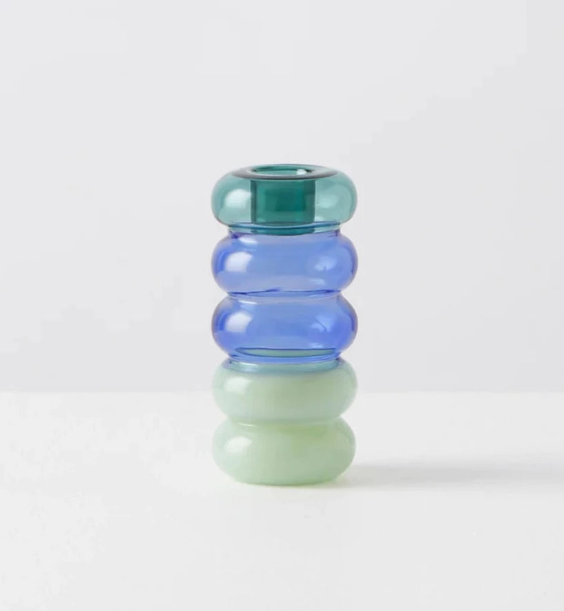 Grande Pauline Candleholder (Teal, Azure, Mint)